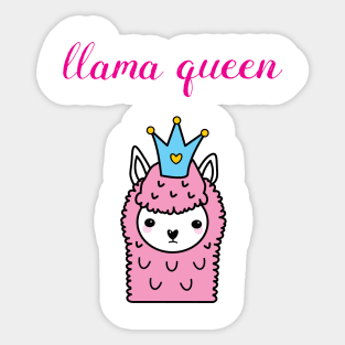 Llama queen Pink Sticker